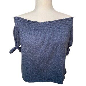 TILLY'S FULL TILT Off Shoulder Heathered Crop T Shirt - large